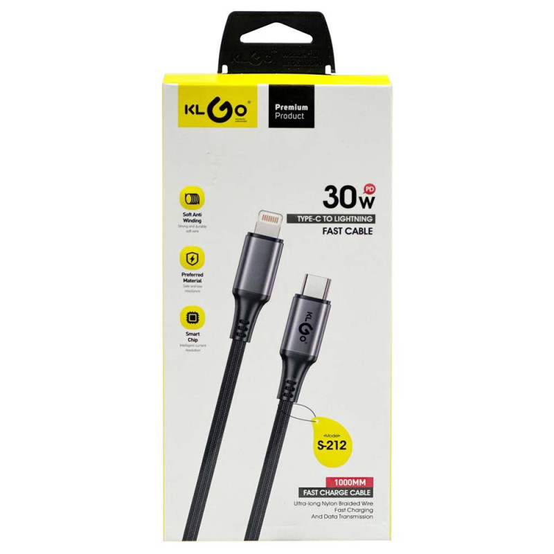 S-212 C TO LIGHTNING 1M كيبل شحن