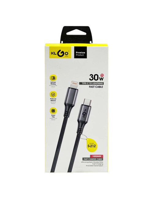 S-212 C TO LIGHTNING 1M كيبل شحن