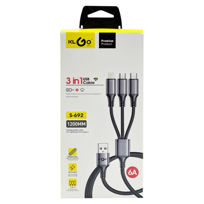 S-692 3IN1 DATA CABLE 1.2M