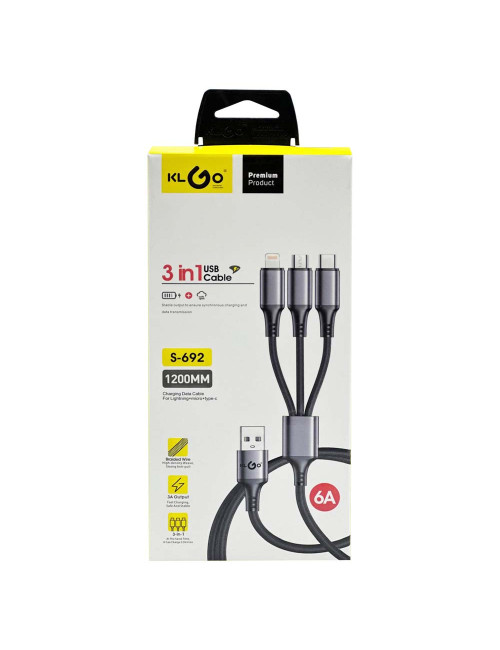 S-692 3IN1 DATA CABLE 1.2M