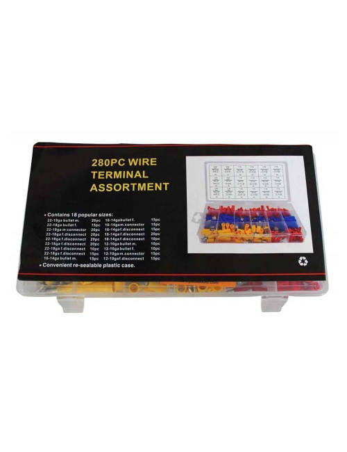 280PCS WIRE TERMINAL ASSORTMENT 18 SIZES