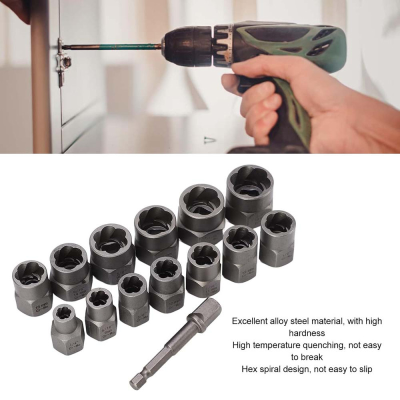 DAMAGE NUT EXTRACTOR 13PCS SET