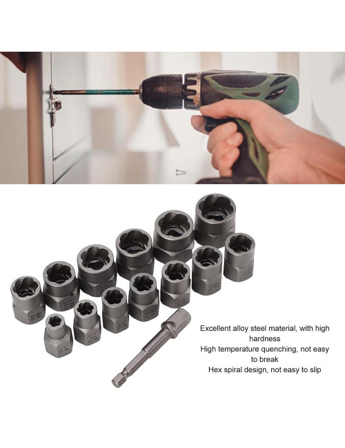 DAMAGE NUT EXTRACTOR 13PCS SET