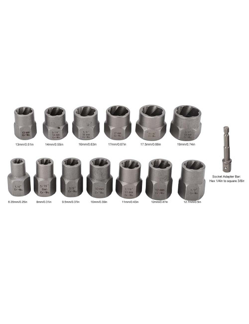 DAMAGE NUT EXTRACTOR 13PCS SET