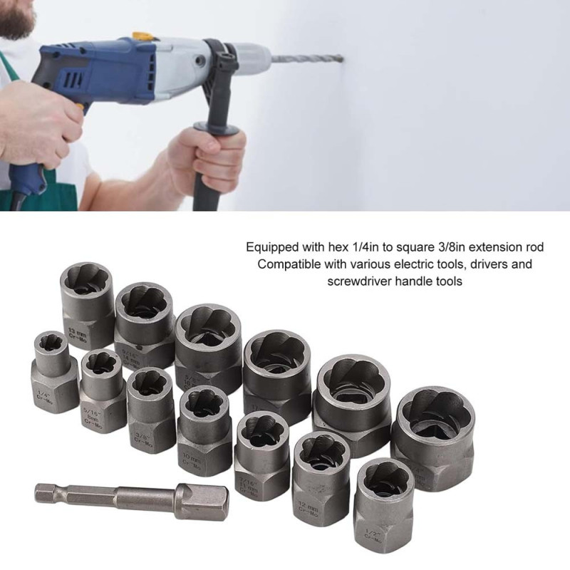 DAMAGE NUT EXTRACTOR 13PCS SET