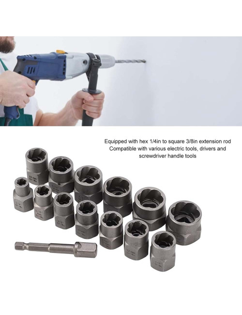 DAMAGE NUT EXTRACTOR 13PCS SET
