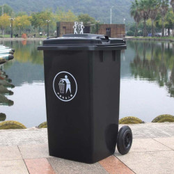 درام زبالة 240 لتر مع عجل