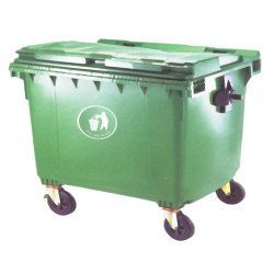 YY-660 درام زبالة كبير جامبو 4 عجل رمادي660 لتر CHN