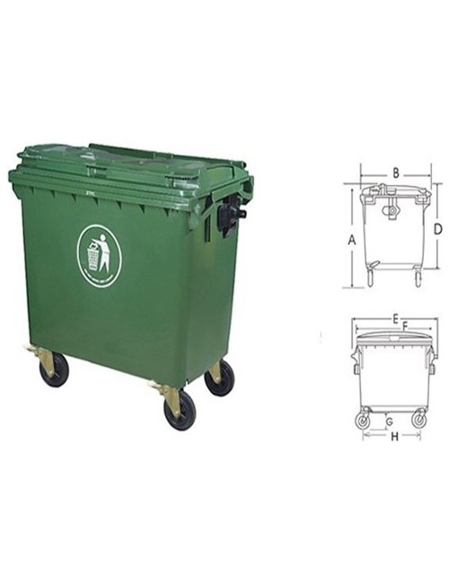 YY-660 DUSTBIN 660 LTR GREY