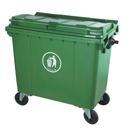 YY-660 درام زبالة كبير جامبو 4 عجل رمادي660 لتر CHN