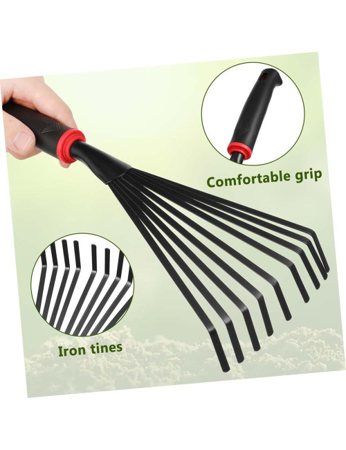 63502 RUBBER HANDLE GARDEN HAND RAKE