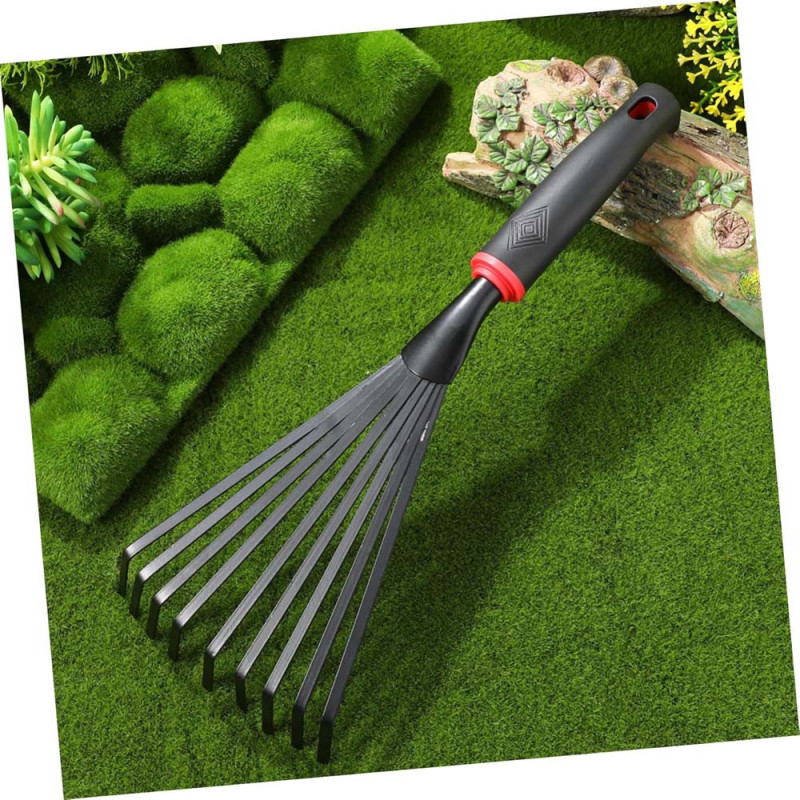 63502 RUBBER HANDLE GARDEN HAND RAKE