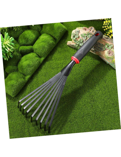 63502 RUBBER HANDLE GARDEN HAND RAKE