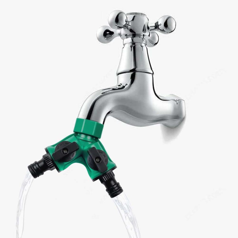 K6DA PLASTIC 2 WAY HOSE CONNECTOR DUAL SHUT OFF