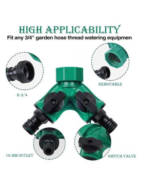 K6DA PLASTIC 2 WAY HOSE CONNECTOR DUAL SHUT OFF