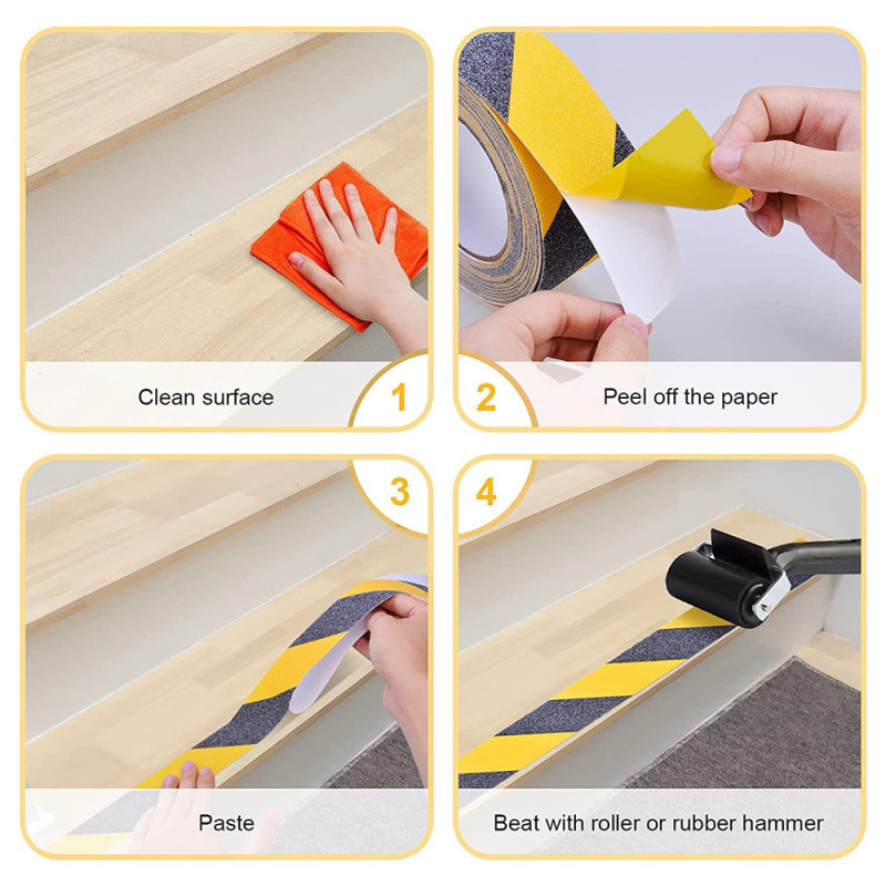 ANTI SLIP TAPE YELLOW/BLACK 5CM