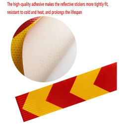 REFLECTING TAPE RED & YELLOW 2" x 45 MTR