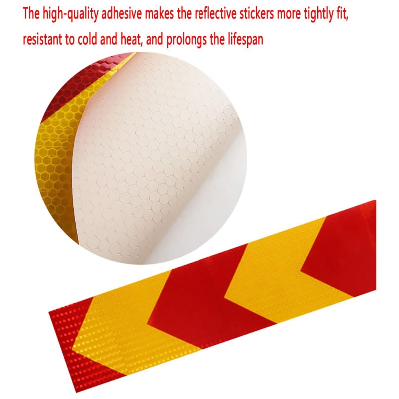REFLECTING TAPE RED & YELLOW 2" x 45 MTR