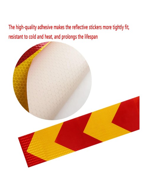 REFLECTING TAPE RED & YELLOW 2" x 45 MTR