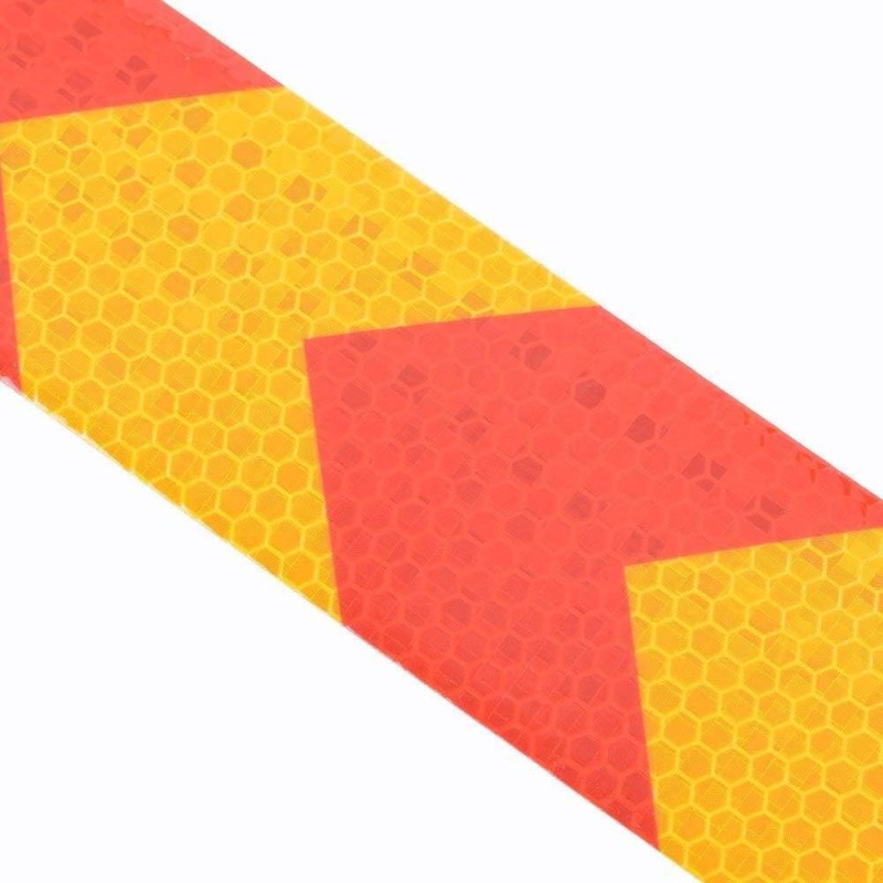 REFLECTING TAPE RED & YELLOW 2" x 45 MTR