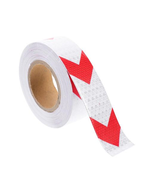 REFLECTING TAPE RED & WHITE 2" x 45 MTR
