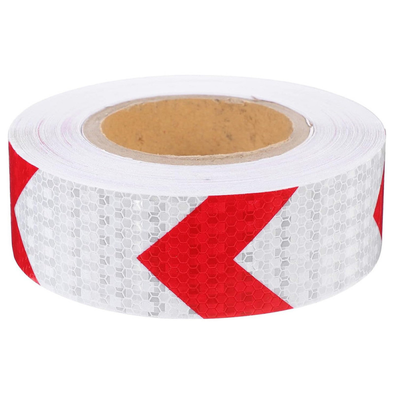 REFLECTING TAPE RED & WHITE 2" x 45 MTR