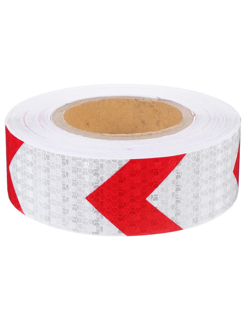 REFLECTING TAPE RED & WHITE 2" x 45 MTR