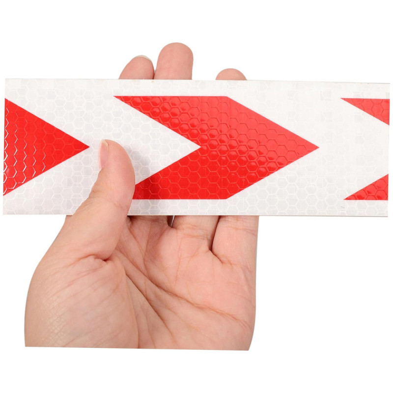 REFLECTING TAPE RED & WHITE 2" x 45 MTR