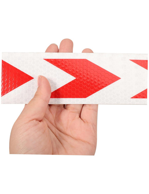 REFLECTING TAPE RED & WHITE 2" x 45 MTR