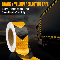 REFLECTING TAPE YELLOW X BLACK 2" x 45 MTR
