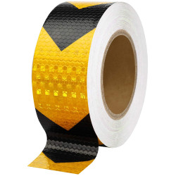 REFLECTING TAPE YELLOW X BLACK 2" x 45 MTR