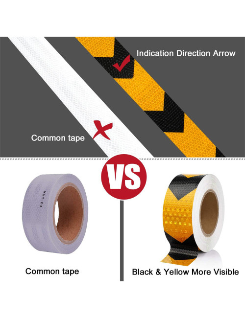 REFLECTING TAPE YELLOW X BLACK 2" x 45 MTR