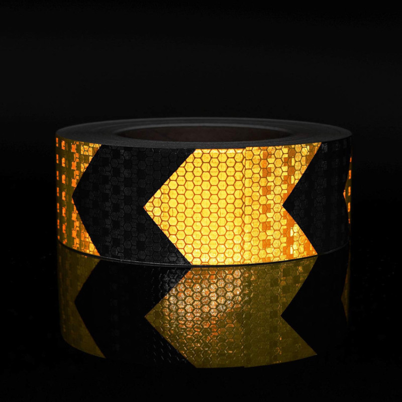 REFLECTING TAPE YELLOW X BLACK 2" x 45 MTR