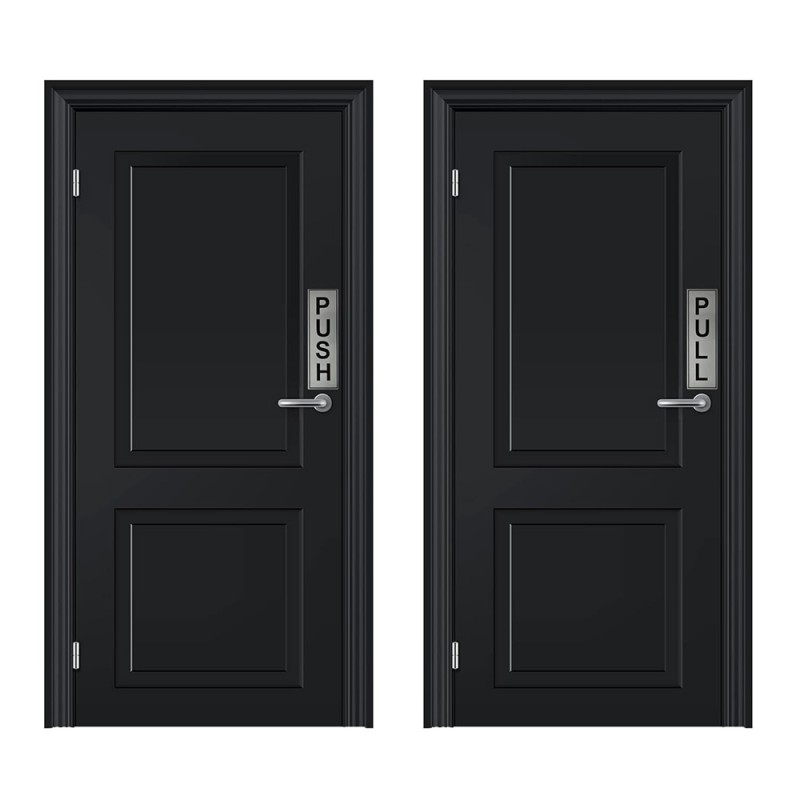VERTICAL STCIKER 9 X 20CM استيكر ادفع