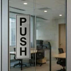 PUSH VERTICAL STCIKER 6 X 18CM