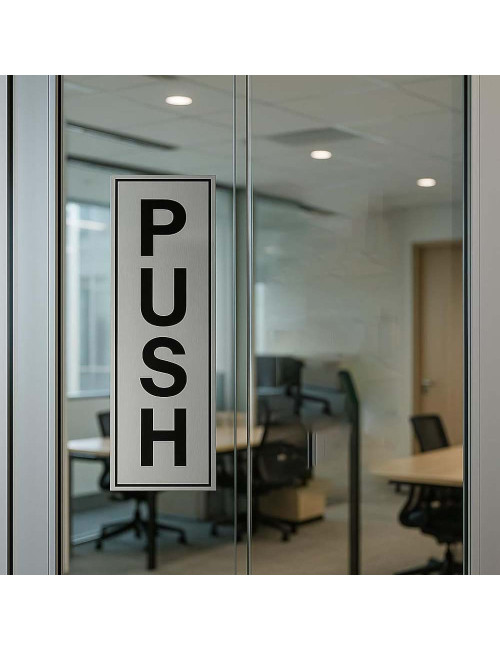 PUSH VERTICAL STCIKER 6 X 18CM