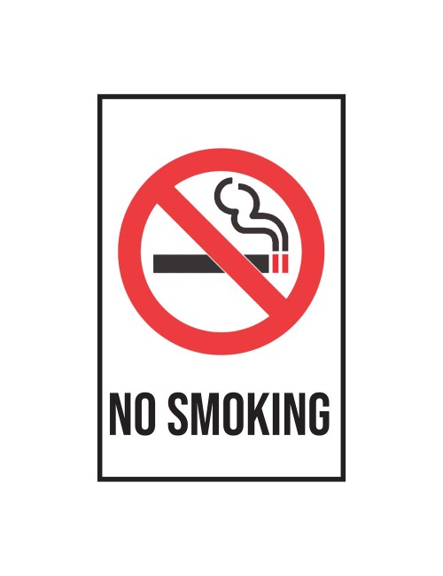 NO SMOKING VERTICAL STCIKER 20 X 30CM