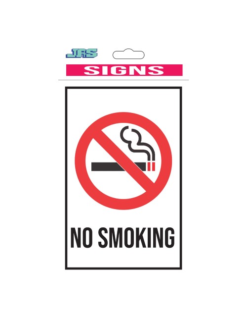 NO SMOKING VERTICAL STCIKER 20 X 30CM