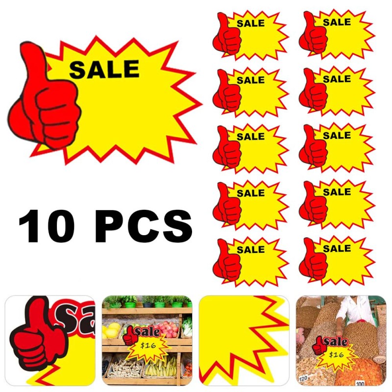 SALE PROMOTION STICKERS 9.3 X 13CM