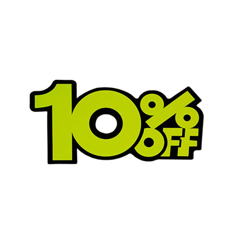 SALE STICKERS 10% OFF 9 X 18CM
