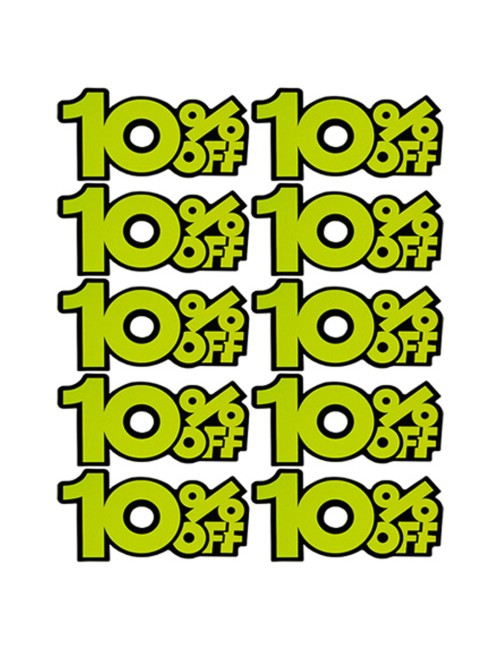 SALE STICKERS 9 X 18CM 10% استيكر تنزيلات