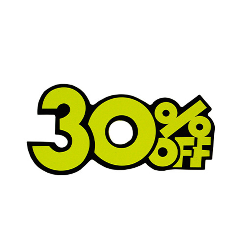 SALE STICKERS 30% OFF 9 X 18CM