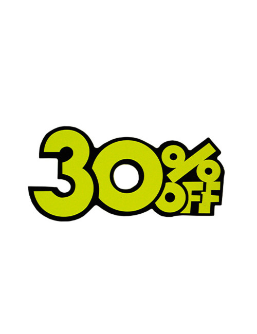 SALE STICKERS 30% OFF 9 X 18CM