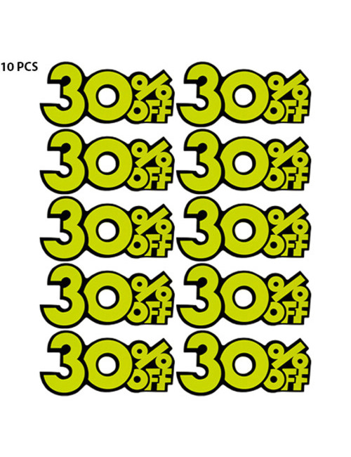 SALE STICKERS 30% OFF 9 X 18CM