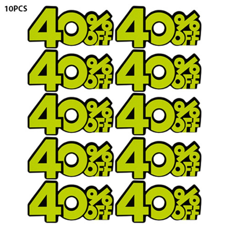 SALE STICKERS 40% OFF 9 X 18CM