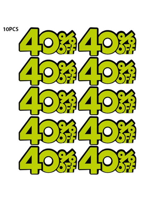 SALE STICKERS 40% OFF 9 X 18CM