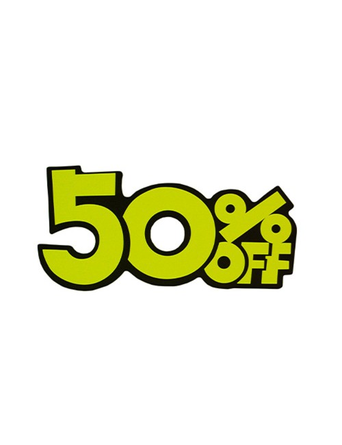 SALE STICKERS 50% OFF 9 X 18CM