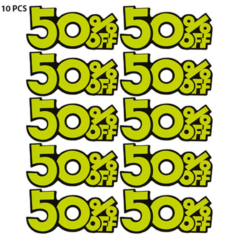 SALE STICKERS 50% OFF 9 X 18CM