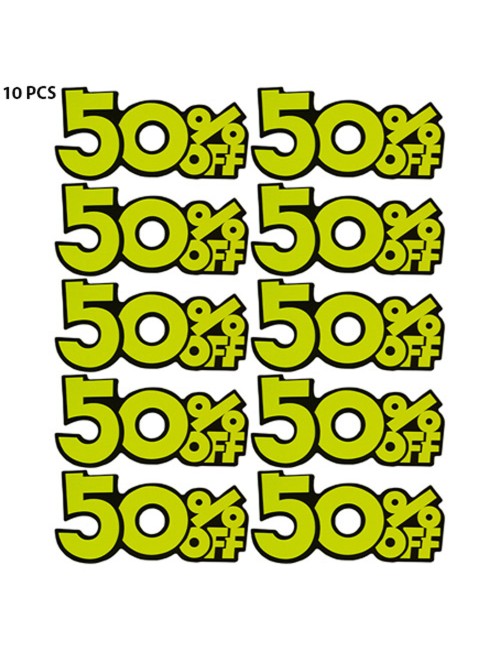 SALE STICKERS 50% OFF 9 X 18CM