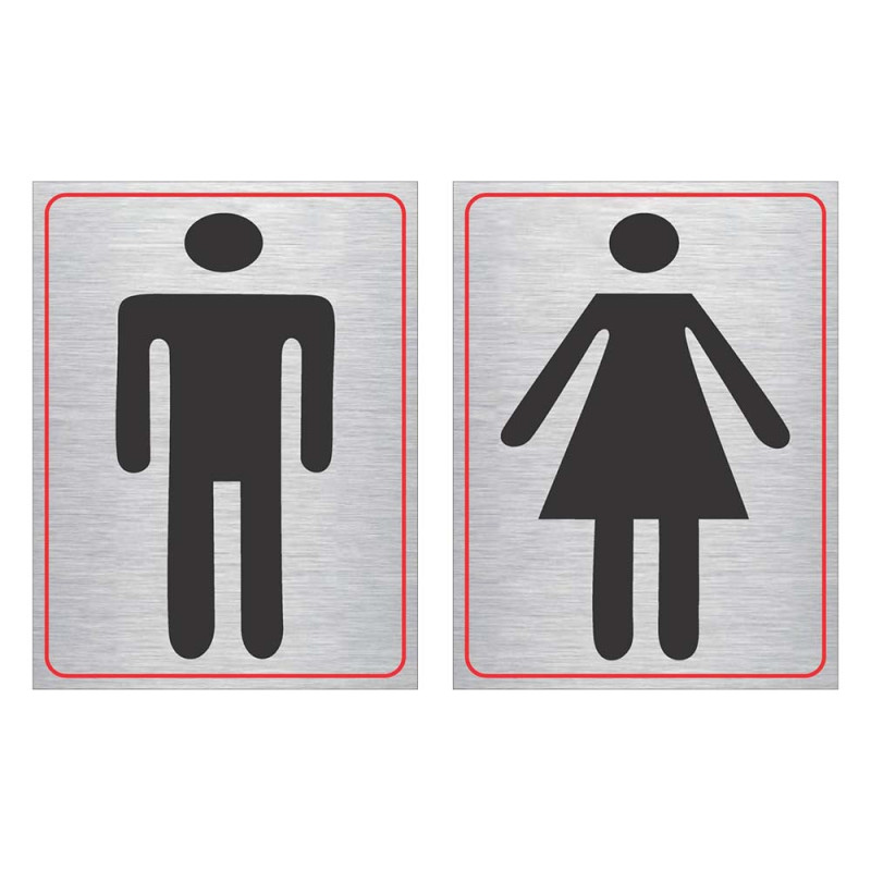 GENDER STCIKER 10 X 10CM استيكر رجل و سيدات